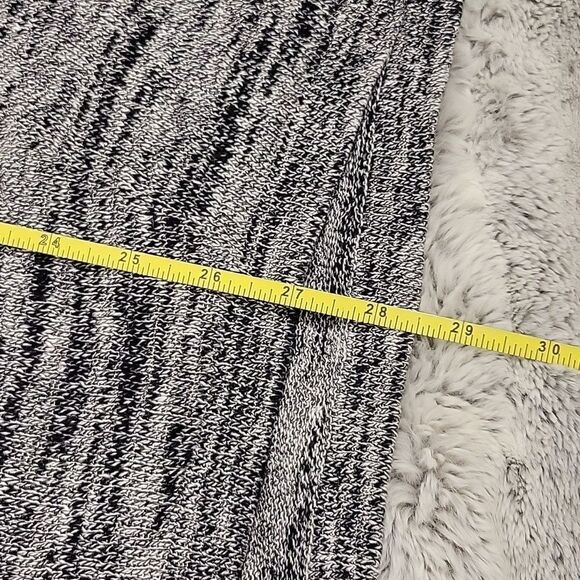 Pure Jill Elliptical Pullover Knit Top Black White Linen Blend, size 2X - Picture 7 of 9